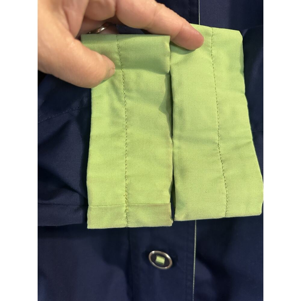 Mackintosh New England Womens M Rain Jacket Blue Hooded Coat adjustable waist - Picture 9 of 13